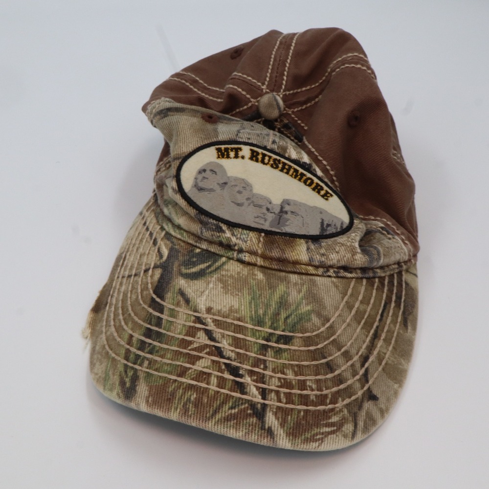 Dri Duck Mt Rushmore Baseball Cap Mens OSFA Brown Camo Distressed National Park - Picture 7 of 7